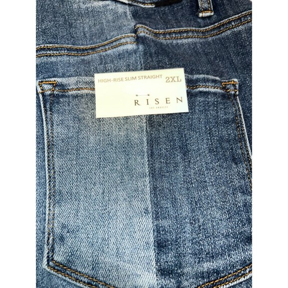 Risen High-Rise Slim Straight Jeans Size 2XL - Picture 6 of 10